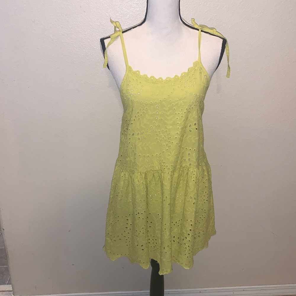 NWT Valentina Naldi Yellow Tied Straps Cami Peplum Tank Top made in Italy